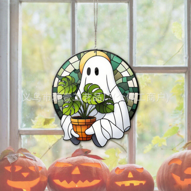 クロスボーダーかわいい小さなゴーストアクリルゴシックスタイルハロウィンお化け屋敷の装飾家の庭の装飾|undefined