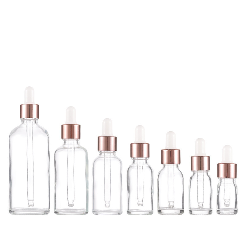 銀脈スポット5ml-100ml透明精油瓶10mlエッセンス原液瓶30mlバラ金スポイト瓶|undefined