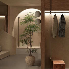 绿植轻奢南天竹假树盆栽室内家居商铺假植物诧寂落地摆件