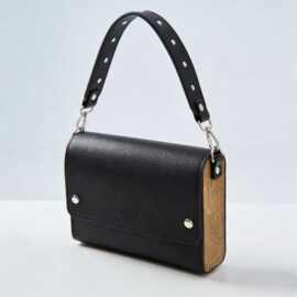 亚马逊跨境时尚流行木头包荔枝纹2025新款盒子包潮流单肩手提斜跨