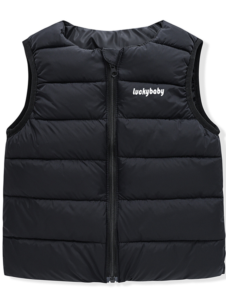 Autumn and Winter new children's down cotton vest boys and girls wear cotton vest inside and outside baby thickened warm clothes vest