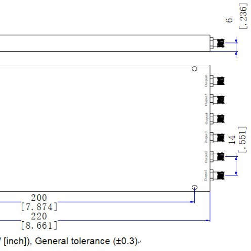 一分六功率分配SMA头500-8000M/0.5-8G射频宽带微带