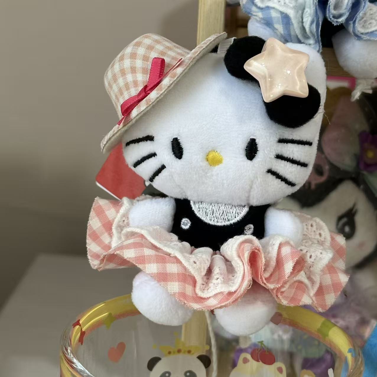 Amor hellokitty muñeca colgante llavero colgante bolsas de regalo bolsas de peluche lindo muñeca colgante lindo