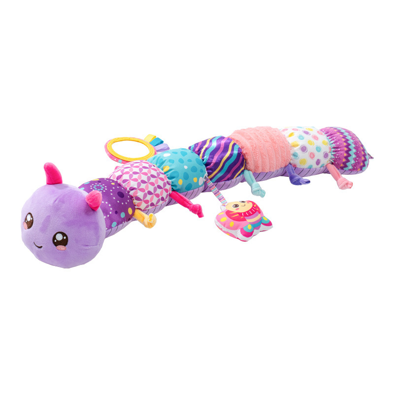 Baby sozzy pacificador compañero muñeca orugas altura pies música cuerda de tracción bebé dormir lateral almohada juguete