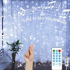 屋外スマートusb音楽rgbサウンドコントロールカーテンライトledパーティーカラーライト装飾ライトストリングキャンプライト
