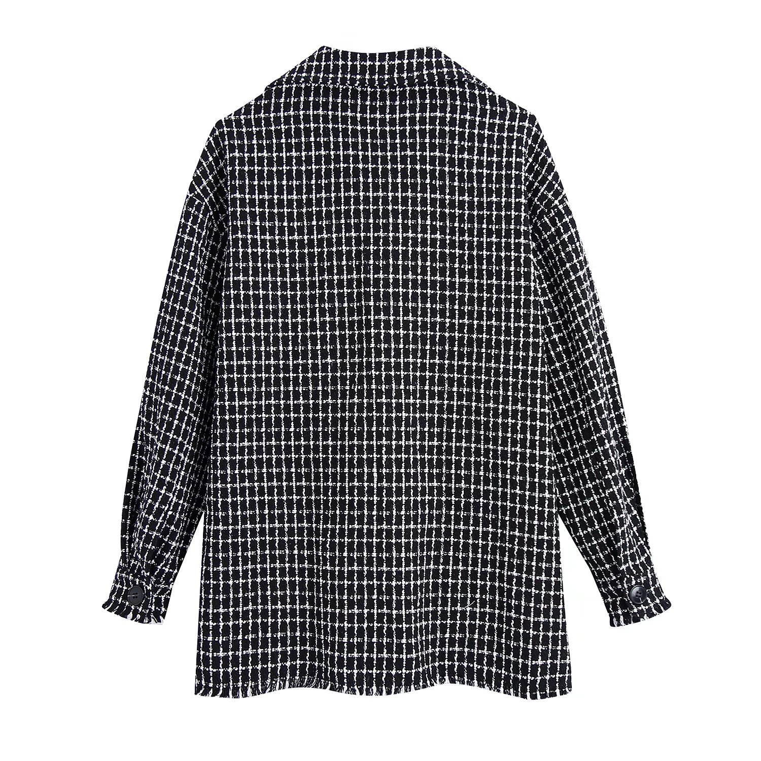 checkered shirt jacket nihaostyles clothing wholesale NSAM81032