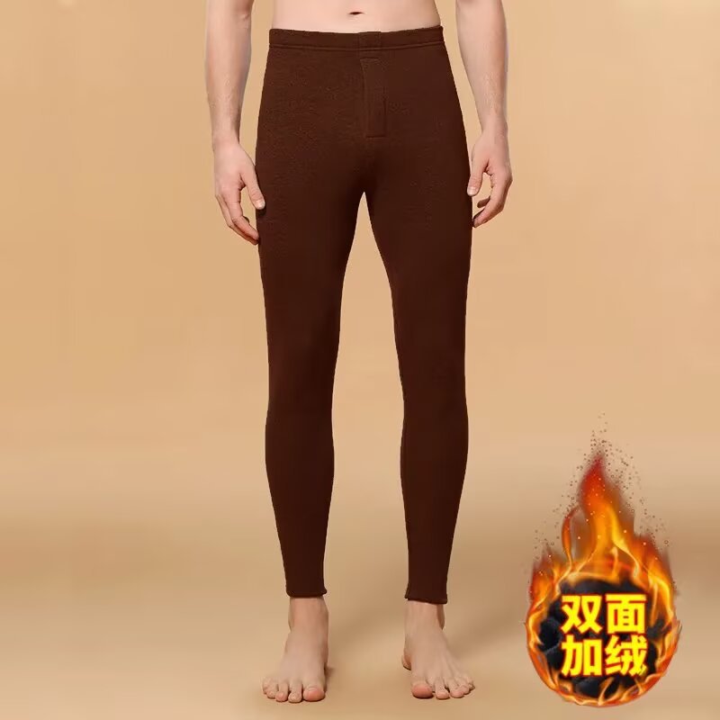 브라운 저먼 벨벳 보온팬츠