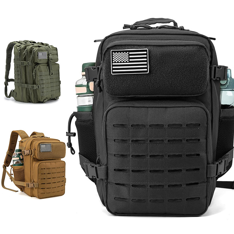 New Outdoor Military Enthusiast Tactical Backpack Laser Cut Dual Shoulder Bag Multi-functional Sports Hiking Bag Attack 3P Backpack