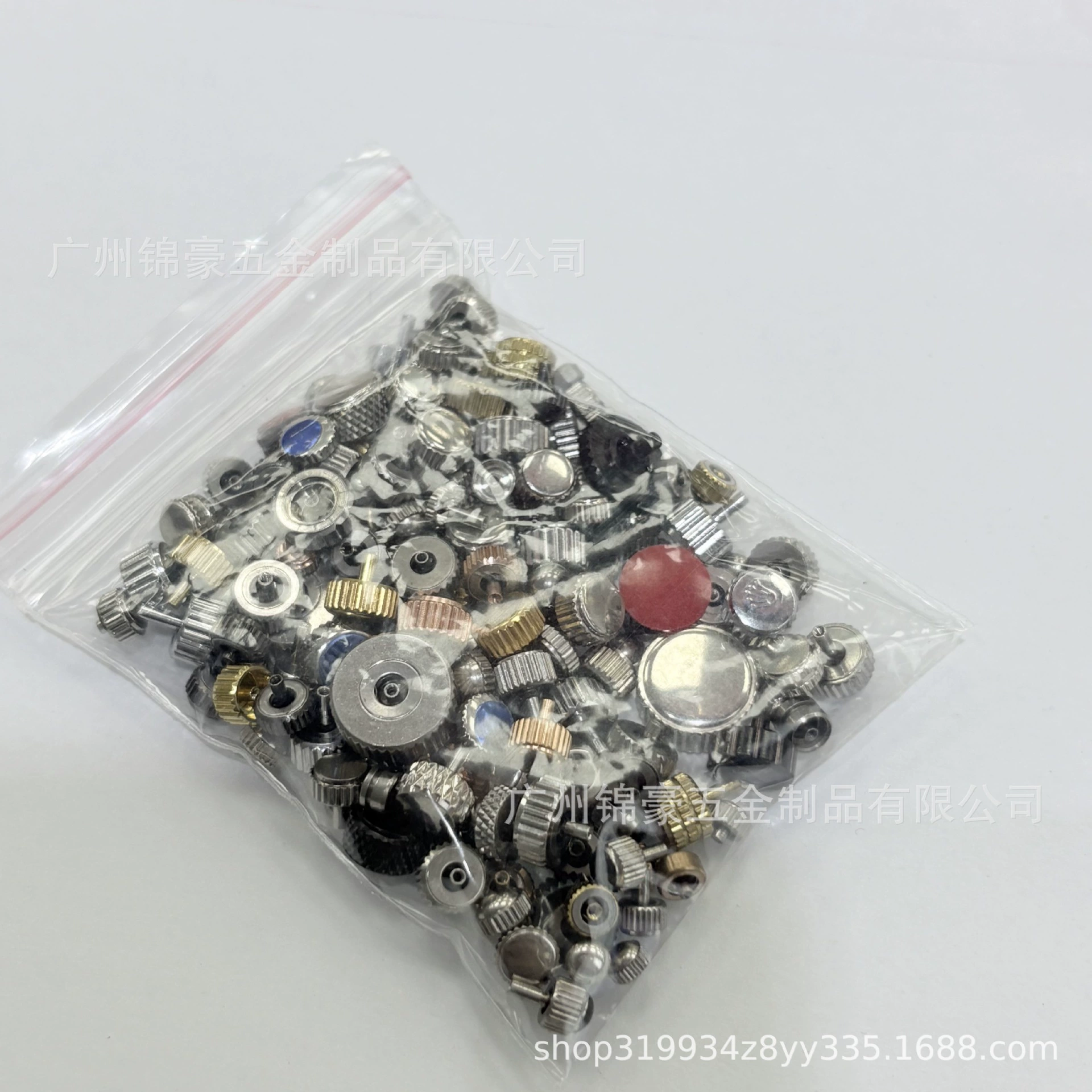 Коронка для часов, полностью стальная + медная коронка смешанная, больше стальных коронок, около 150 штук в упаковке, полностью стальная коронка