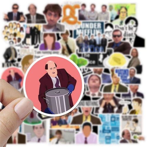 50 Classic Comedy Office The Office Cartoon Doodle Sticker Guitar Skateboard Decor Removable Decal