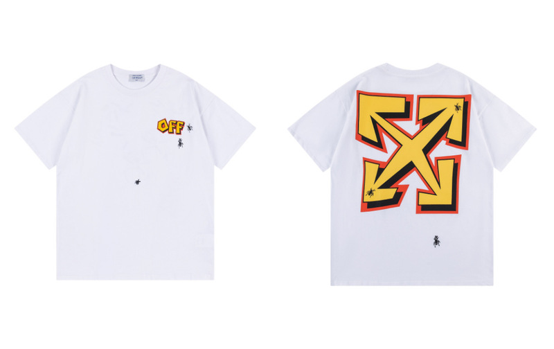 トレンディな漫画落書き油絵矢印半袖男性と女性ルーズカップル OFW 純綿半袖 Tシャツ夏 mk ゼブラ|undefined