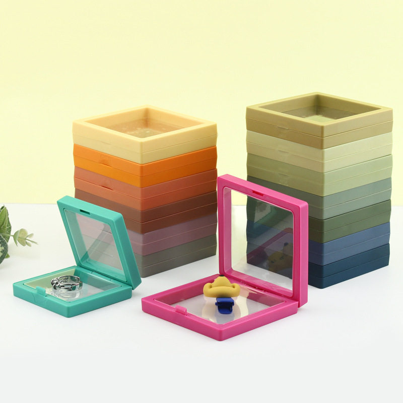 Transparent Anti-oxidation Jewelry Box Suspension Box PE Film Display Box Jewelry Ring Bracelet Necklace Box Jewelry Storage Box