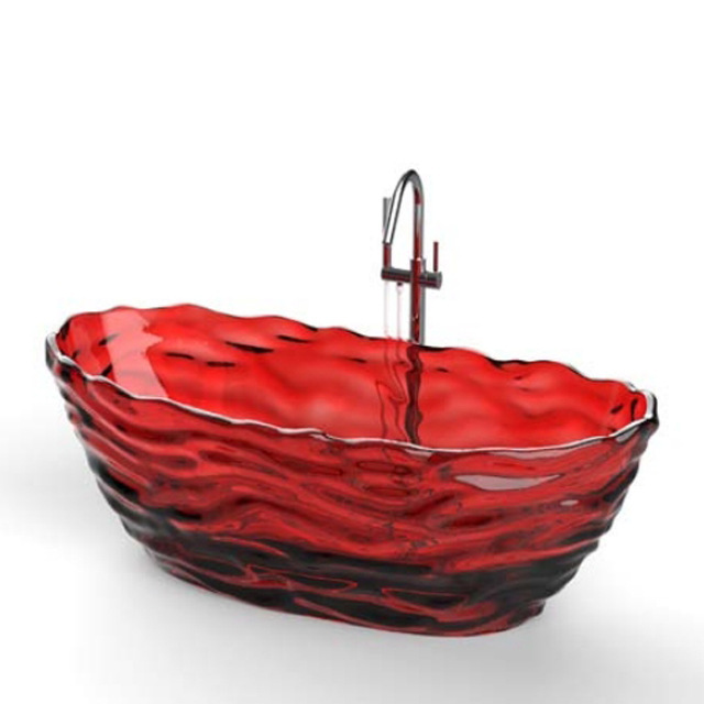 Creative Resin Bathtub Transparent Bathtub Freestanding Simple Homestay Hotel Bathtub Water Corrugated Resin Bathtub Creative Resin Bathtub Transparent Bathtub Freestanding Simple Homestay Hotel Bathtub Water Corrugated Resin Bathtub