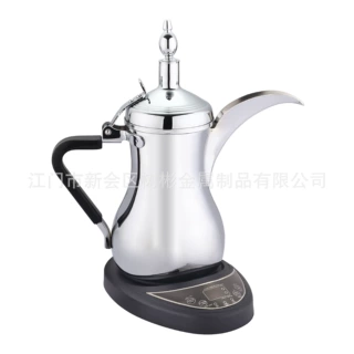厂家热销阿拉伯咖啡壶中东茶壶加热壶不锈钢电热咖啡壶煮茶煮咖啡