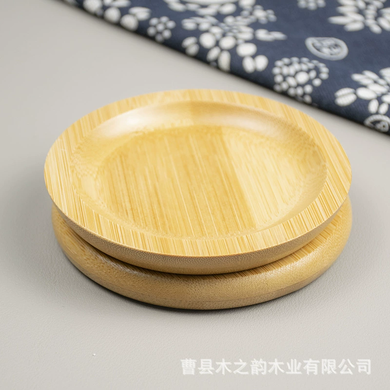 Простая подставка с бамбуковой канавкой для гостиной, дома, изоляционная подставка для отеля, круглая подставка для чая, противоожоговая подставка