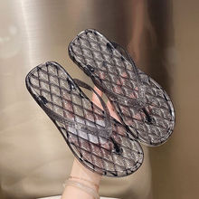 韩版透明水晶人字拖时尚果冻女款防滑夹脚夏季学生沙滩软底拖鞋