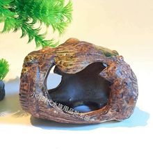 爬虫躲避 鱼躲避 石湾陶瓷饰品虾屋雕罐 雕罐 产卵罐 水族箱