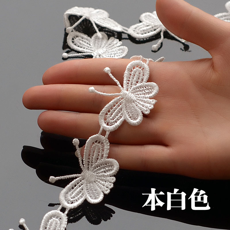 Y8YO bordado encaje vacío soluble en agua accesorios de encaje accesorios de ropa material de decoración DIY tocado hecho a mano