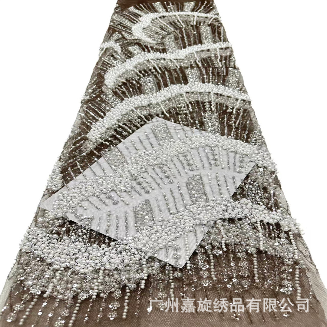 Fabricación pesada francesa tamaño de bolsas de ficha flor sequinado vestido de boda vestido de mujer cheongsam de moda encaje bordado brace image 10