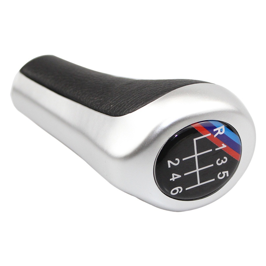 Adecuado para BMW cambio de marchas de coche balonmano BMW cabezal de engranaje 5/6 engranaje palanca de cambios plateada accesorios de modificación de palanca de cambios image 1