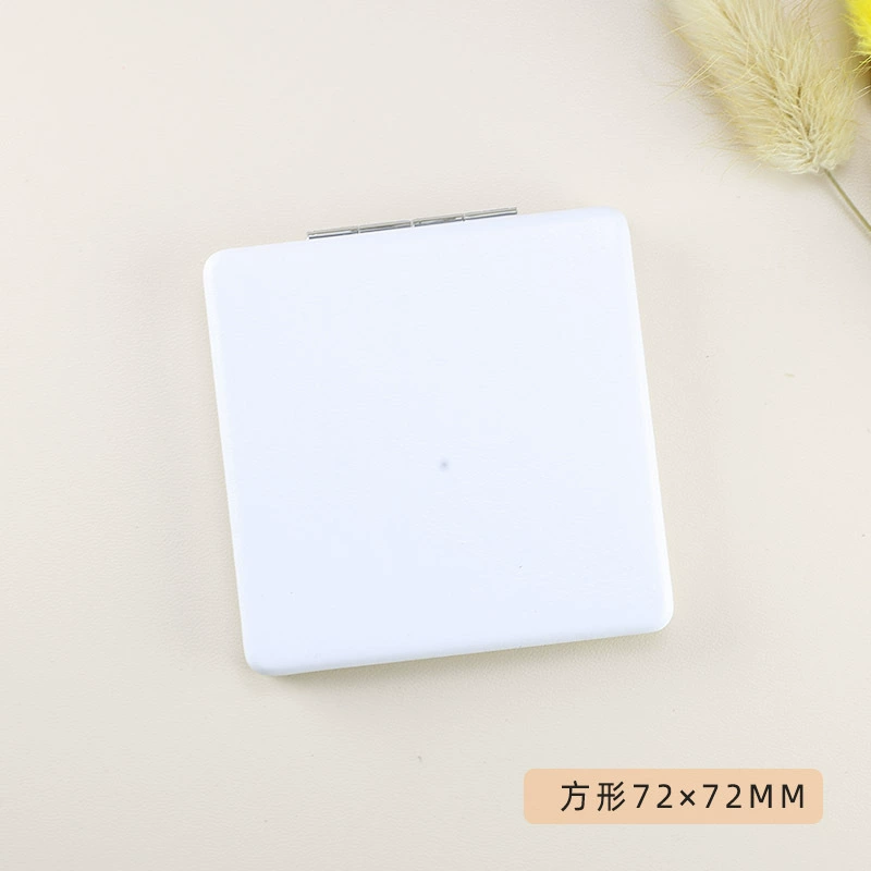 Polyurethane double-sided small handheld folding white mirror