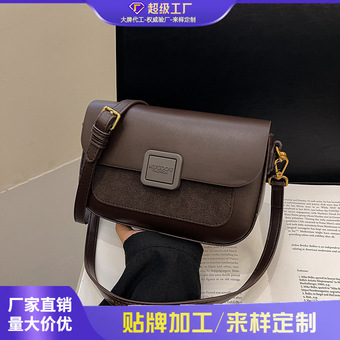 跨境气质女士单肩包女包2025新款网红爆款小方包复古高级感斜挎包