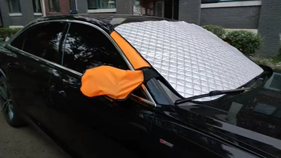 protection heat insulation dustproof car — Car snow shield - thickened-door-with-cotton