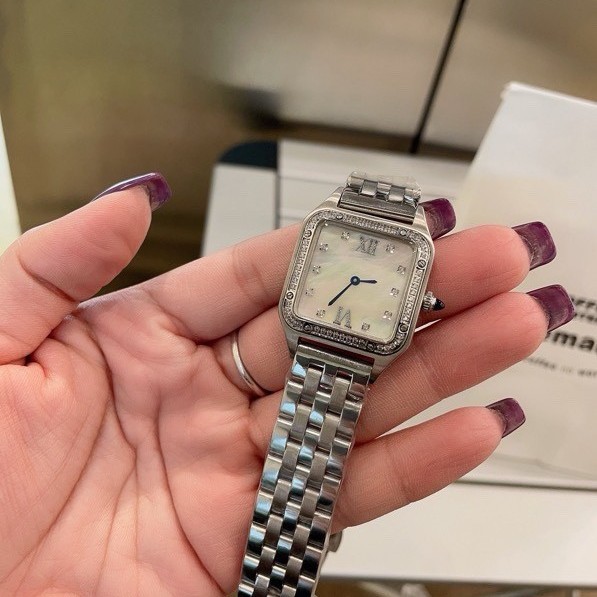 Fashionable classic retro square quartz women's watch stainless…
