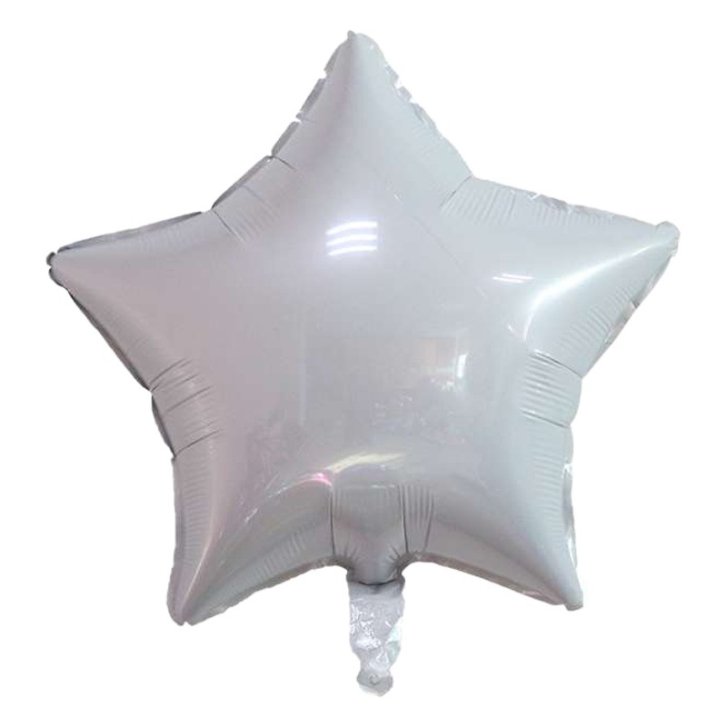 Venta al por mayor de fábrica de 18 pulgadas monocromo en forma de corazón estrella de cinco puntas amor globo de película de aluminio globo de papel de aluminio globo de fiesta de cumpleaños globo