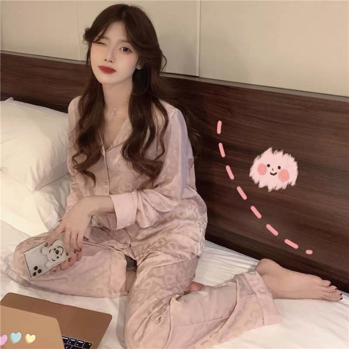 더블 긴 인쇄-핑크 표범