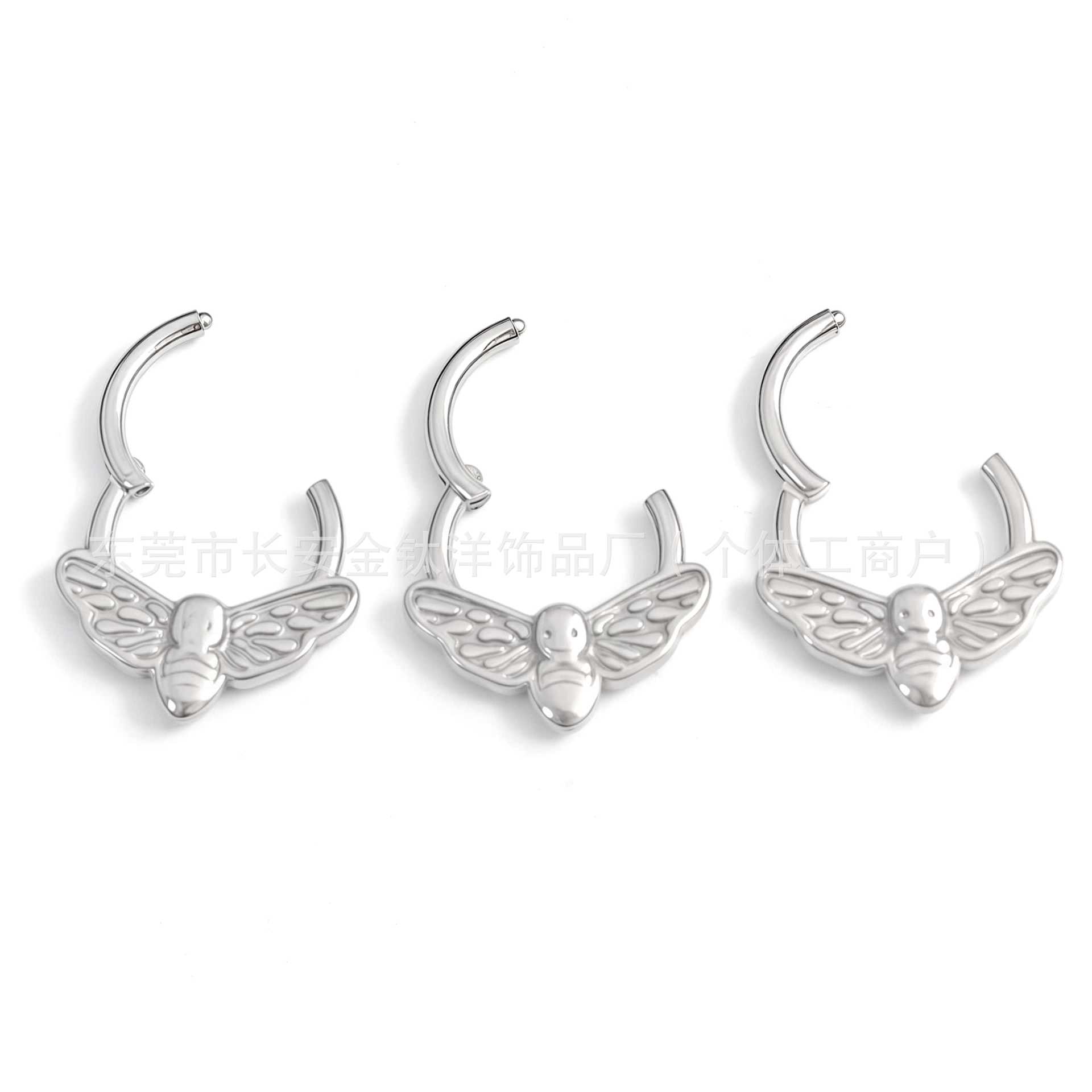 F136 Titanium Butterfly Closed Ring Pinless Hoop Earrings Lip Ring Nose Ring Seamless Ring G23 Titanium Alloy Piercing Jewelry detail image 7