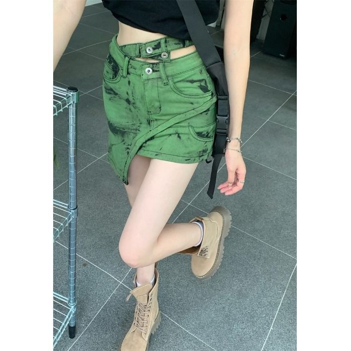 Kimmy Asymmetric Denim Skirt5