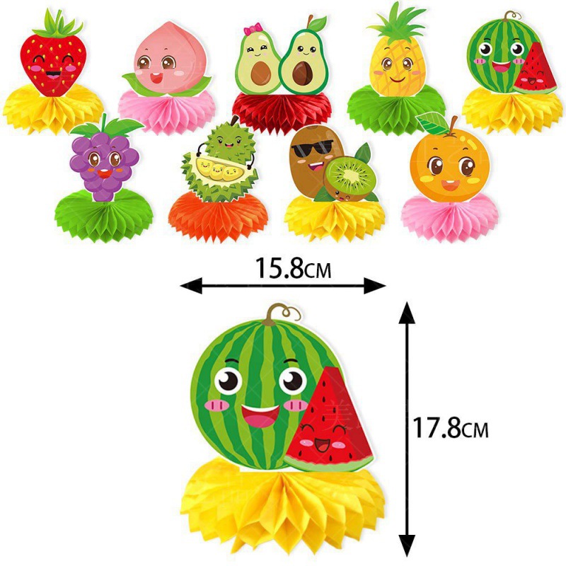 Amazon decoración de mes de fiesta de verano panal decoración de cumpleaños suministros de decoración de panal de frutas