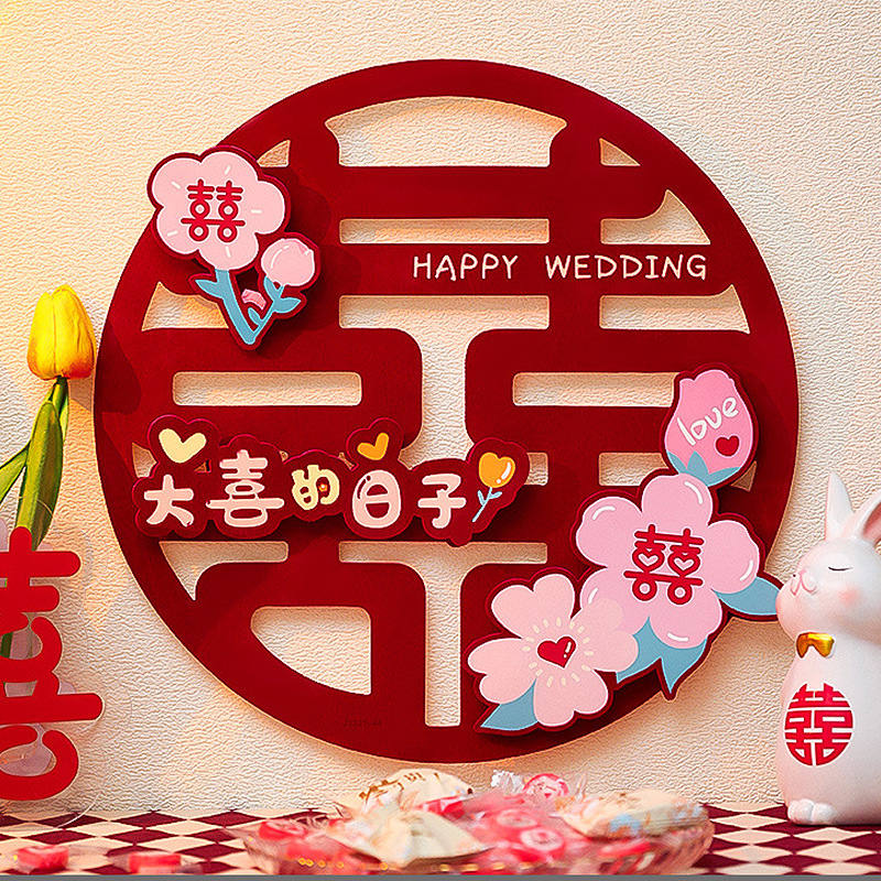 Bodas, artículos de boda, decoración de la casa de boda, etiquetas de puerta de boda, etiquetas de ventana de boda rojas, etiquetas de boda mayorista