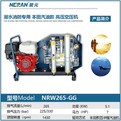 Gasoline-Powered Breathing Air Filling Hava kompressorları - nrw265-gg-deposit