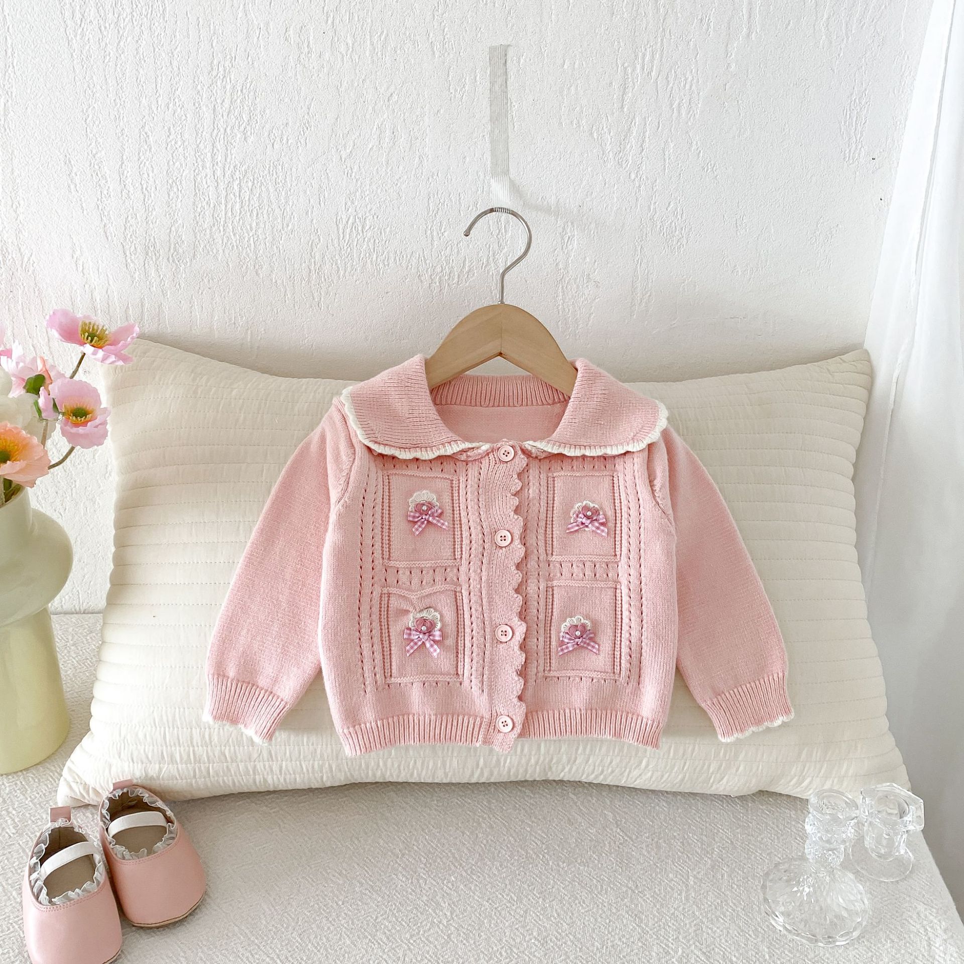 Autumn knitted sweater girl's