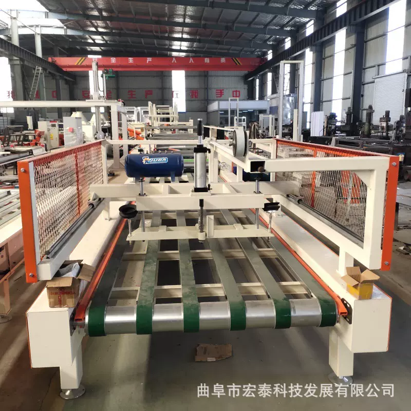 自动上模板在线数控切断 玻镁防火板制板机 集装箱地板生产线设备