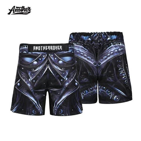 Anotherboxer New Alien Metal Brazilian Jiu-Jitsu Mma Shorts Mixed Martial Arts Fitness Shorts