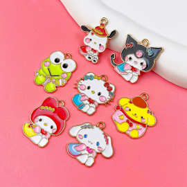 三丽鸥库洛米美乐蒂DIY卡通可爱爱心配件头饰品发绳挂件吊坠手链