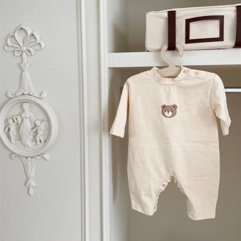 Bebé mono estilo coreano ropa de primavera y otoño oso mameluco bebé otoño ropa bebé vaina manga larga mameluco