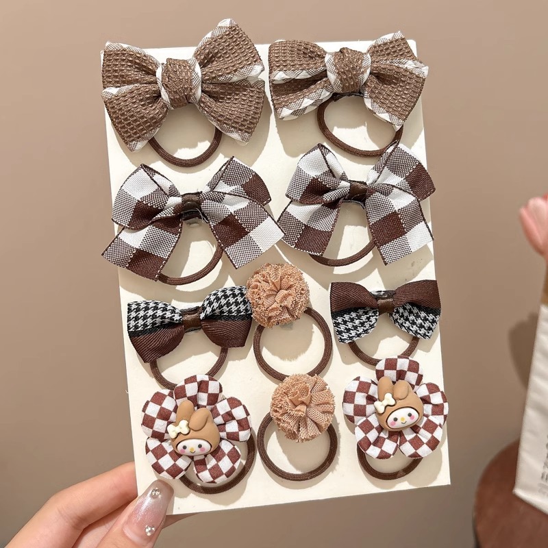 Niños arco coreano anillo de cabello lindo curry atado cabello banda elástica no dañada cabello cuerda de cabello de niña pequeña