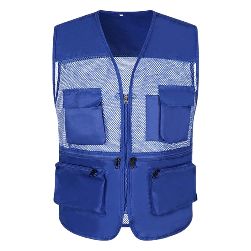 通気メッシュ網糸多ポケットベストカスタム男性撮影釣り多ポケット馬甲カスタムロゴ