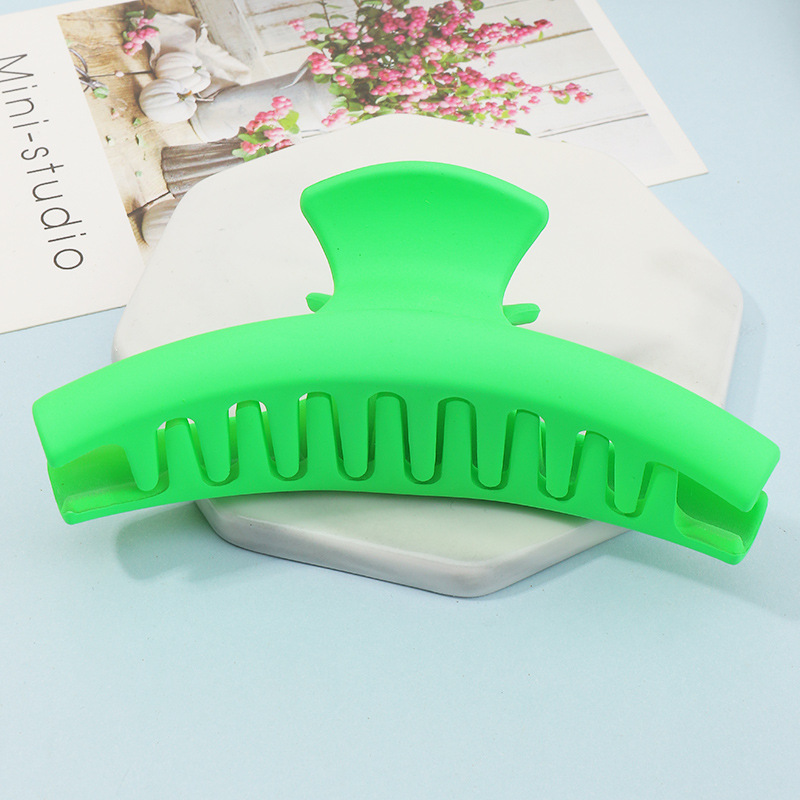 Korean Fluorescent Color Frosted Resin Shark Clip display picture 3
