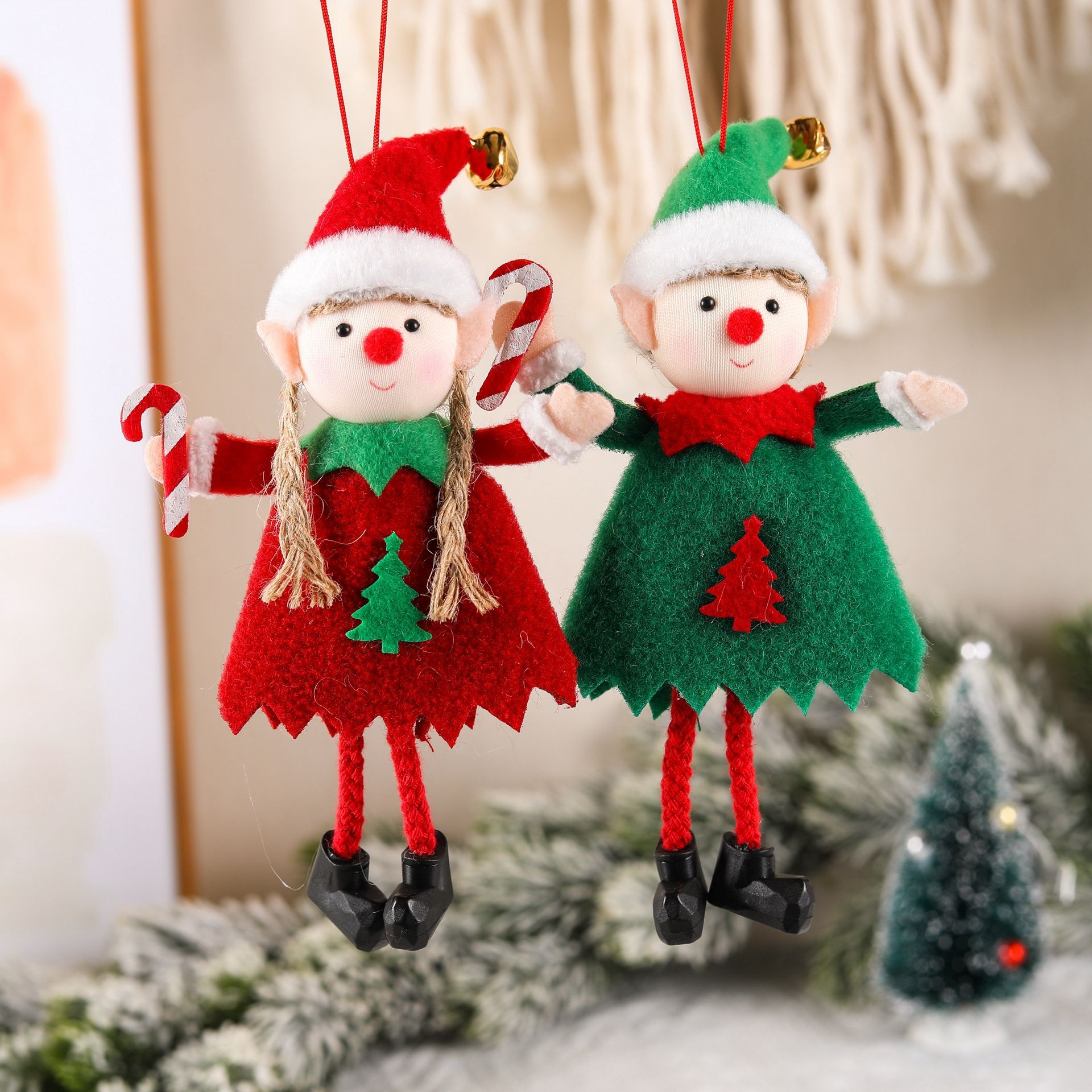 New cross-border Christmas cute elf dolls, Christmas tree decorations, small pendants, accessories and supplies