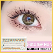 网红下睫毛5mm仙子假睫毛分段式短款裸妆毛柔软逼真睫毛燕尾眼尾