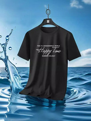 2024 Summer Mesh Ice-Thread T-Shirt, Versatile Print Slim Fit Round Neck Men's Sports Short Sleeve T-Shirt