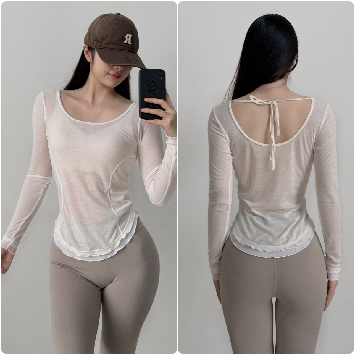 Early Autumn Yoga Clothing Blouse Slimming Look Sports Long-Sleeved T-Shirt Breathable Pilates Training Thin Top 1904