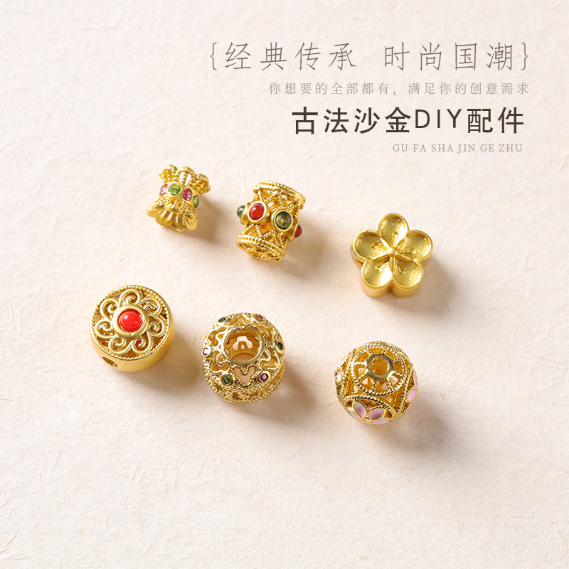 Copper stone inlay with zircon