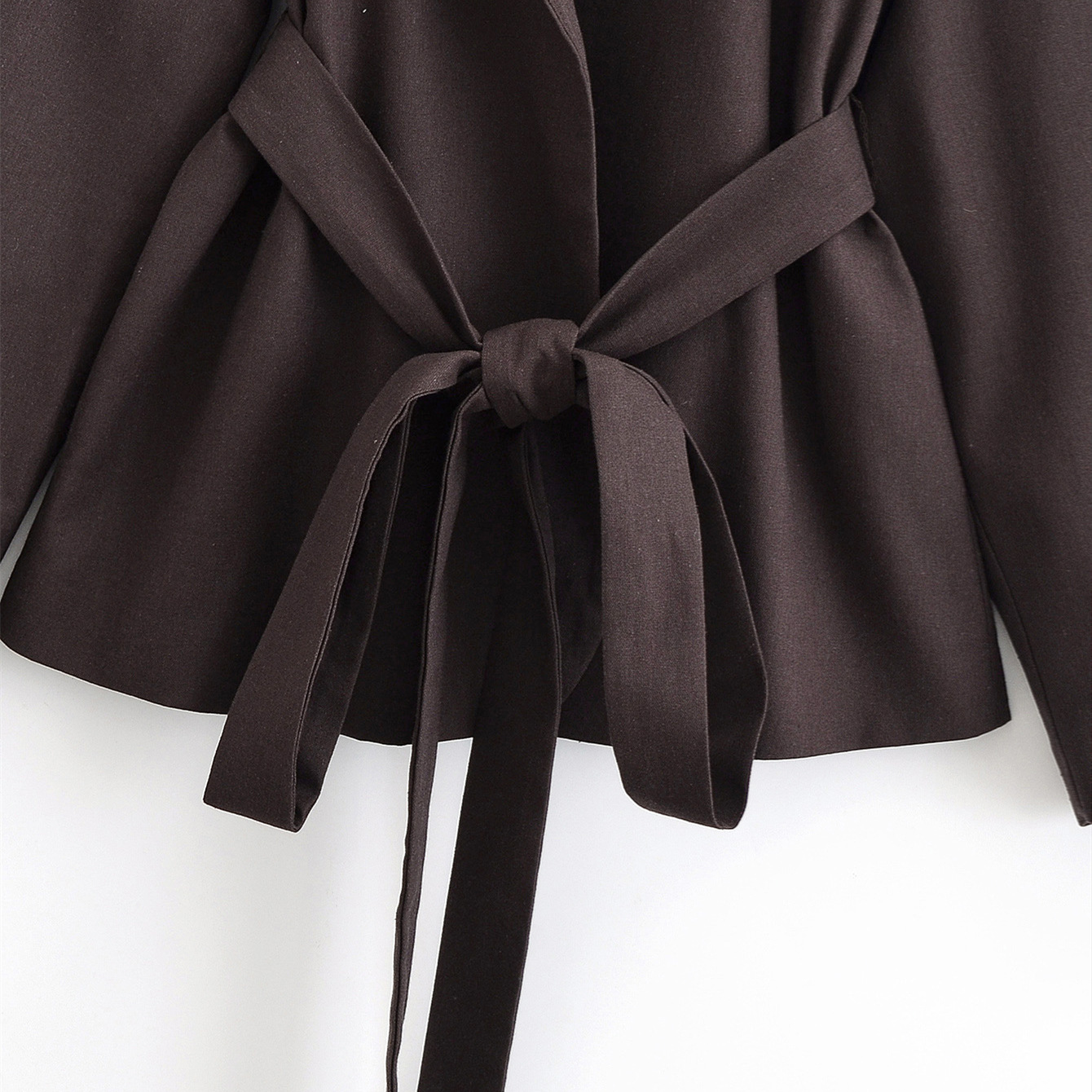 GraceChic BSK&TRAF Women's Clothing 2025 Autumn New Linen Kimono Style Suit 8426329 Scimitar Pants 7627242_voghion.com