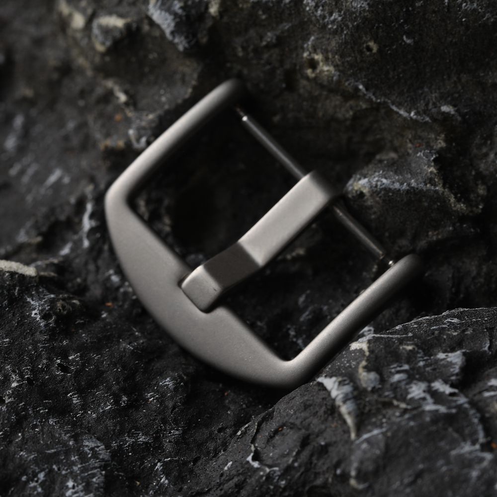 钛合金表扣20 22 24MM 钛金属本色真皮橡胶表带扣 通用手表配件